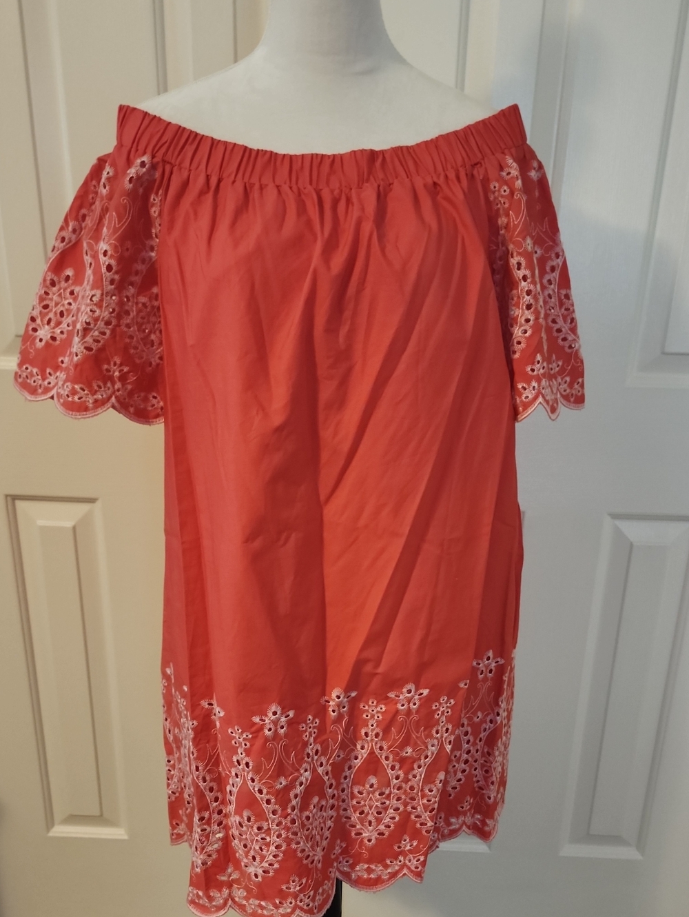 New York & Company Coral Red Dress